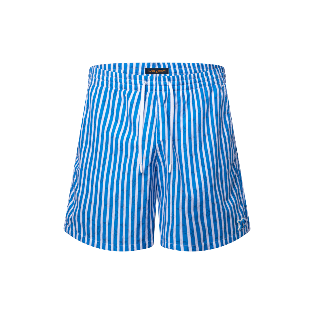 Monogram Striped Swim Shorts - Ready-to-Wear | LOUIS VUITTON